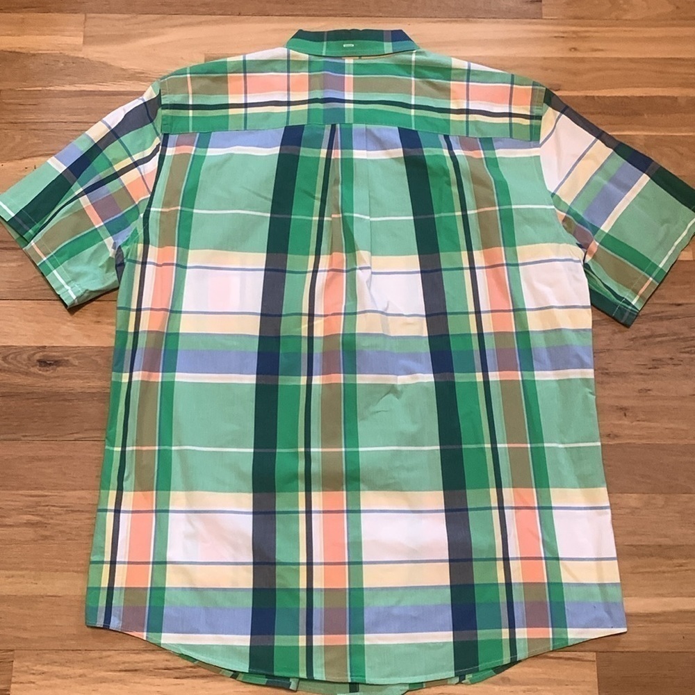 St. John’s Bay Classic Fit Button Down Collared Short Sleeve Plaid Shirt Men’s L - Picture 10 of 11